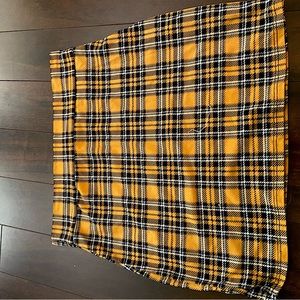 Fashion Nova Melanie Plaid print mini skirt, orange